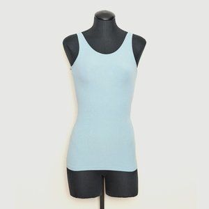 James Perse 2 Sage Micro Ribbed Scoop Tank